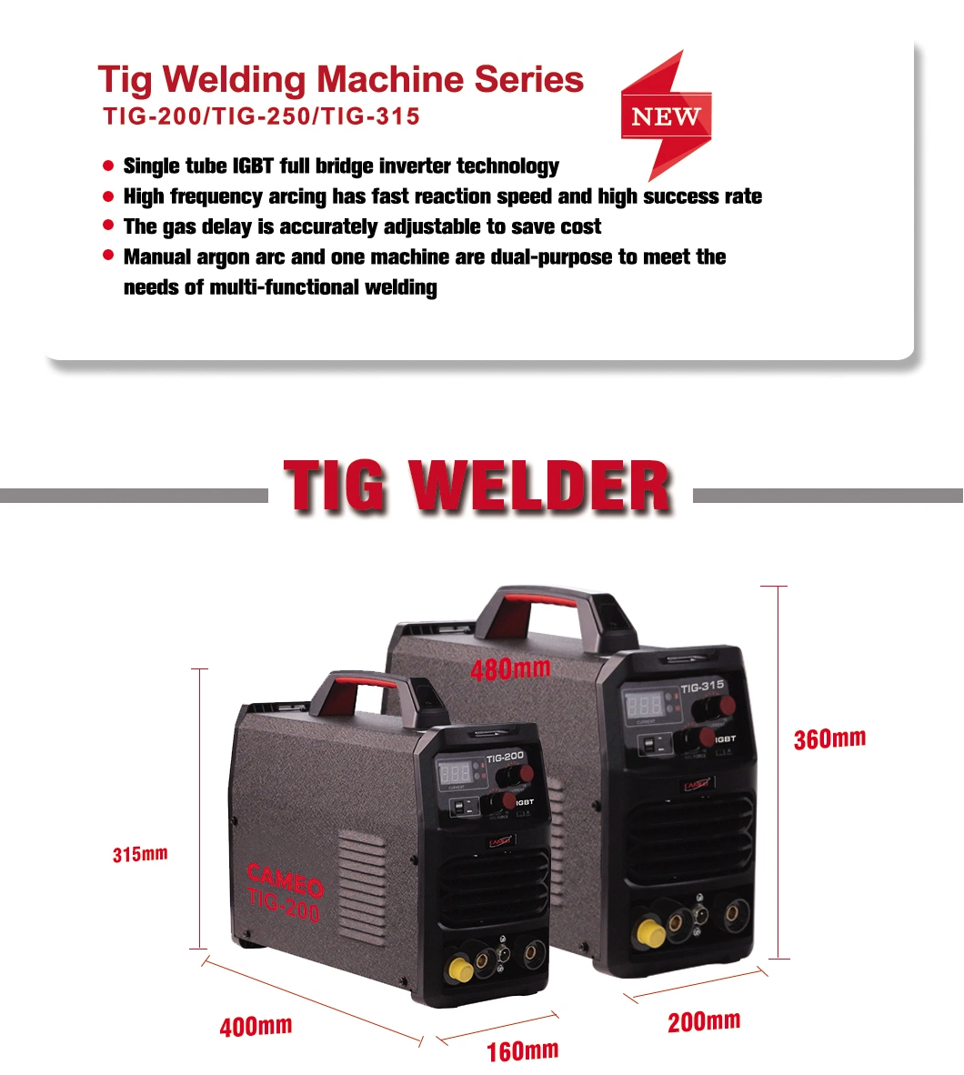 MMA Zx7 TIG Arc 2 in 1 Inverter Welding Machine TIG-250 220V 15A-180A/190A AC/DC TIG Stick Welding Machine