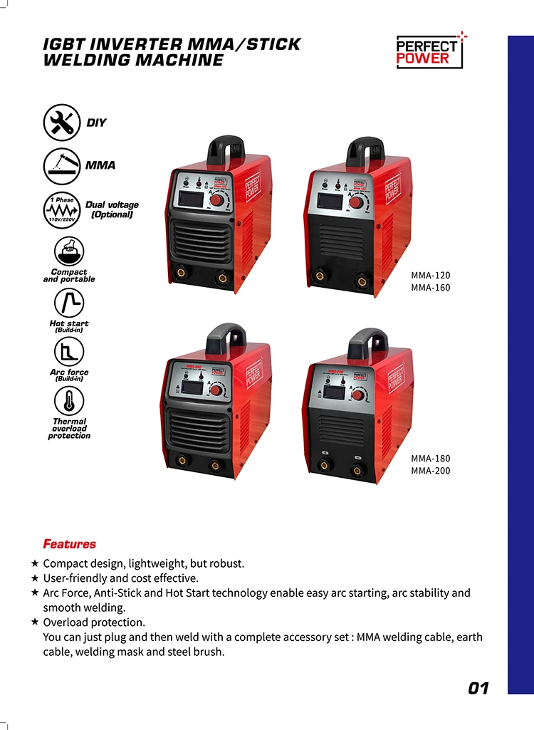 MMA-120 IGBT Inverter MMA Stick Welding Machine MMA Welding Machines